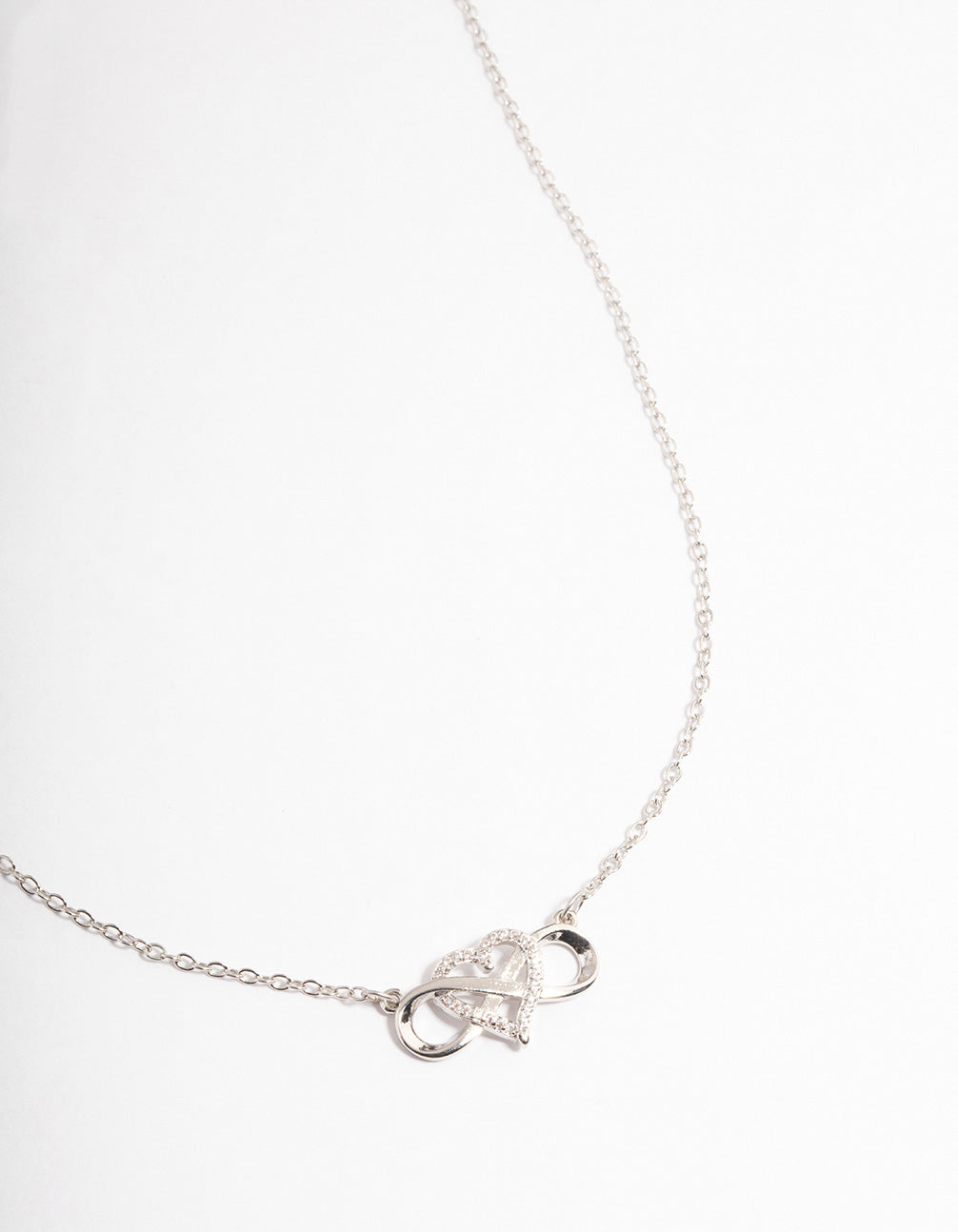 Rhodium Heart Necklace