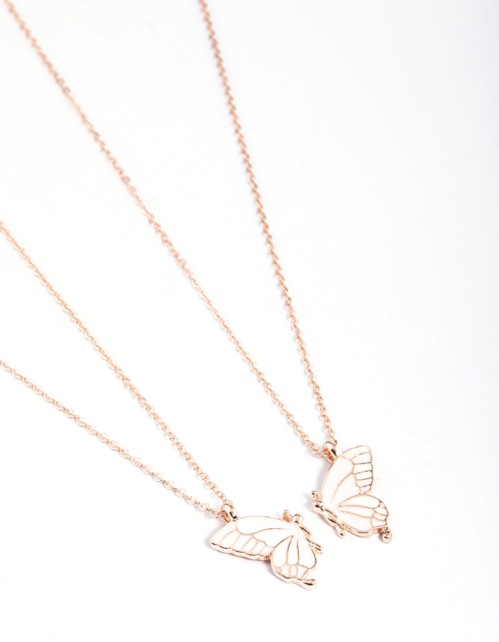 Rose Gold  Butterfly Necklace Pack